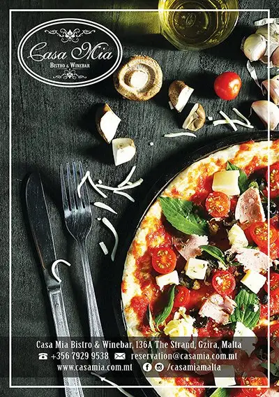 Casa Mia Bistro Winebar Flyer