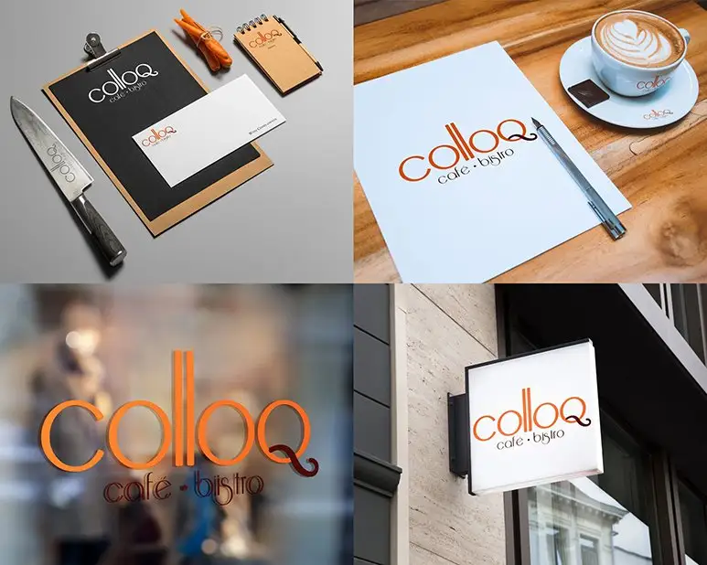 Colloq Cafe Bistro Logo Design