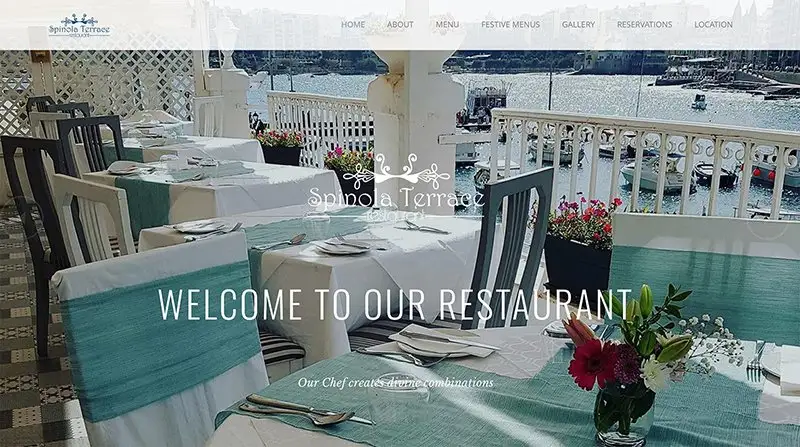 Spinola Terrace Restaurant Web Design